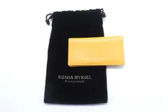 ソニアリキエル カードケース 保存袋 2点セット レザー 二つ折り ブランド まとめて レディース イエロー Sonia Rykiel 【中古】のサムネイル