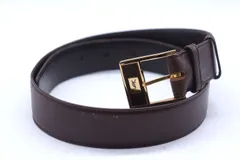 イヴ・サンローラン ベルト レザー ロゴバックル ブランド 小物 レディース ブラウン YVES SAINT LAURENT 【中古】