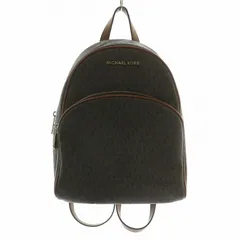 マイケルコース MICHAEL KORS アビーバックパック ABBEY BACKPACK リュックサック デイバッグ PVC レザー シグネチャー 総柄 ロゴ ゴールド金具 茶色 ブラウン 35F8GAYB2B /XZ ■GY18