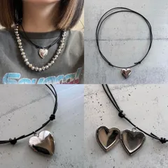 n81 ハート コード チョーカー ネックレス 金アレ対応 サージカルステンレス