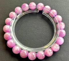 定価75万円夢色 EU製 ★ROBEAN天然宝石100A高透明 クンツァイト・リシア輝石★パワーストーン ブレスレット 9mm tk7947