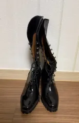 ブラック レースアップ アンクル ブーツ(230mm)