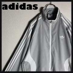 【美品】adidas originals ジャージ 刺繍ロゴ グレー XL