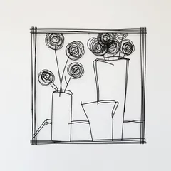 北欧風 ウォールアート 壁掛け 壁飾り 花瓶 壁飾り 玄関 リビング 廊下 ウォール 壁掛け