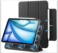 ★ESR iPad Air 11インチ ケース (M3/M2、2025/2024) iPad Air 第5/4世代 (2022/2020) iPad Pro 11インチ (2018) 専用カバー 強力マグネット吸着式  Reboundシリーズ ブラック