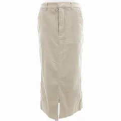 レプシィム ローリーズファーム LEPSIM LOWRYS FARM フレアスカート ミモレ ロング コーデュロイ スリット S ベージュ /OU