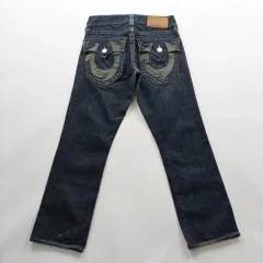トゥルーレリジョン インディゴデニム サイズ29 スリム ストレート レディース デニムパンツ A8778