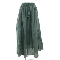 フリークスストア FREAKS STORE コットン フレアスカート イージー ロング マキシ 緑 グリーン系 /GV ■FF