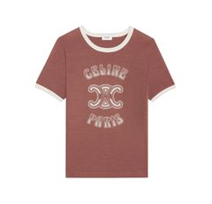 CELINE PARIS 赤黒半袖Tシャツ セリーヌ - メルカリ