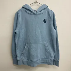 Carhartt パーカー 胸 肩ロゴ フーディー 小さめサイズ アクアブルー～ネイビー【レディースS】