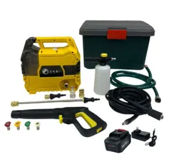 三方良し 高圧洗浄機 40L 18Ｖバッテリー付 収納ケース付 充電式高圧洗浄機 自吸式 コードレス高圧洗浄機 ミニ高圧洗車機 強力噴射 電動工具 3段階圧力調整 最大吐出圧力5.5MPa 洗車ブロワー ベランダ 花粉除去効果 黄砂 泥 家庭用高圧洗浄機 高圧