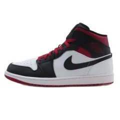 ナイキ NIKE タグ付き AIR JORDAN 1 MID WHITE GYM RED BLACK エア ジョーダン 1 ミッド スニーカー DQ8426-106 29.0cm ■GY51
