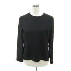 ソワール ベニール SOIR BENIR 東京ソワール ブラック フォーマル ブラウス カットソー 長袖 シースルー 13 黒 ブラック 無地 ラウンドネック /SY17 ■GY58