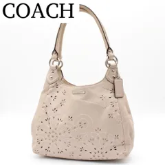 【美品】COACH マディソン パンチング ハンドバッグ トートバッグ