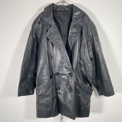 MOONBAT 羊革 レザージャケット コート レオパード 豹柄 総裏 ブラック 