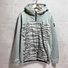 UNDER ARMOUR アンダーアーマー ハーフジップ パーカー フーディ プルオーバー スウェット トップス 今宮健太  XL 迷彩 カモフラ グレー メンズ スポーツ トレーニング SG395-1