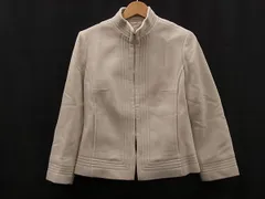 ■美品■ Max Mara マックスマーラ バージンウール×ナイロン ジャケット 上着 表記サイズ 34 洋服 レディース アイボリー系 DJ9256