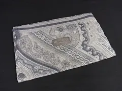 ■美品■ ETRO エトロ ペイズリー柄 ナイロンキャンバス マルチポーチ マルチケース 小物入 れグレー系×アイボリー系 DJ9295のサムネイル