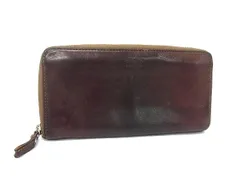 TAKEO KIKUCHI タケオキクチ レザー ラウンドファスナー 長財布 ウォレット 札入れ 小銭入れ メンズ ブラウン系 DK9255