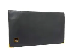 ■美品■ dunhill ダンヒル レザー 二つ折り 長財布 ウォレット 札入れ カード入れ メンズ ブラック系 DK9051