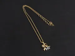 NINA RICCI ニナリッチ リボンモチーフ ネックレス ペンダント アクセサリー レディース  ゴールド系×シルバー系 DK9912