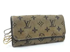 LOUIS VUITTON ルイヴィトン M92425 モノグラムミニ ミュルティクレ4 4連 キーケース 鍵入れ レディース ブルー DL0320
