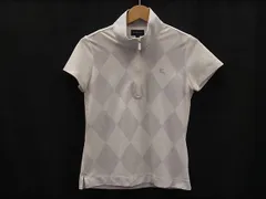 BURBERRY GOLF バーバリー ゴルフ ポリエステル100％ 半袖 ポロシャツ トップス 表記サイズ 1 洋服 レディース ホワイト系 DL0641