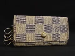 LOUIS VUITTON ルイヴィトン N60020 ダミエアズール ミュルティクレ4 4連 キーケース 鍵入れ レディース メンズ アイボリー系 DL0682