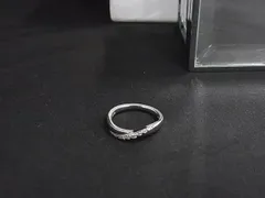 4℃ ヨンドシー SV925 ラインストーン  リング 指輪 アクセサリー 約9号 レディース シルバー系 DL0402