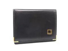 ■美品■ dunhill ダンヒル レザー カードケース カード入れ パスケース 定期入れ ブラック系 DL0038