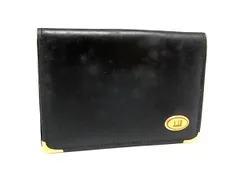 dunhill ダンヒル レザー カードケース カード入れ パスケース 定期入れ メンズ ブラック系 DL0039