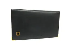 ■美品■ dunhill ダンヒル レザー 二つ折り 長財布 ウォレット 札入れ メンズ ブラック系 DL0073