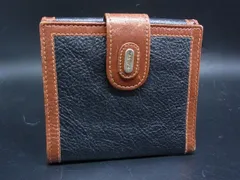 BALLY バリー レザー 二つ折り 財布 ウォレット 札入れ 小銭入れ ブラック系×ブラウン系 DL0098