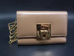 Salvatore Ferragamo フェラガモ レザー ガンチーニ 6連キーケース 鍵入れ ブラウン系 DL0110