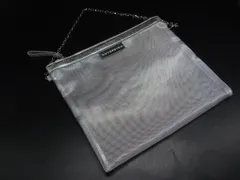 ■美品■ ANTEPRIMA アンテプリマ ナイロン チェーン付き ポーチ マルチケース シルバー系 DL0115