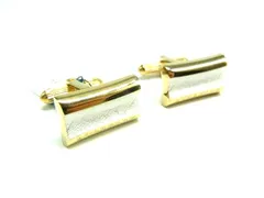 ■美品■ BURBERRY バーバリー カフスボタン カフリンクス アクセサリー メンズ ゴールド系×シルバー系 DL0176