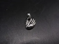■美品■ SWAROVSKI スワロフスキー スワン ペンダントトップ ネックレストップ チャーム シルバー系 DL0216