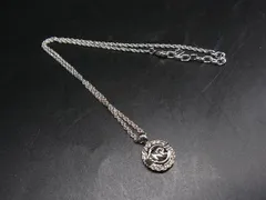 ■美品■ NINA RICCI ニナリッチ ラインストーン ネックレス ペンダント アクセサリー レディース シルバー系×クリア DL0221