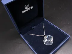 ■美品■ SWAROVSKI スワロフスキー クリスタル ネックレス ペンダント アクセサリー レディース シルバー系×クリア DL0252