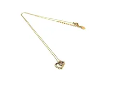 4℃ ヨンドシー SV925 カラーストーン ラインストーン ハート ネックレス ペンダント アクセサリー シルバー系×ブルー系 DL0907