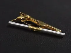 ■美品■ ChristianDior クリスチャンディオール タイピン タイクリップ アクセサリー 紳士 ビジネス シルバー系×ゴールド系 DL0941
