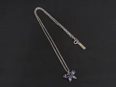 ANNASUI アナスイ SV925 バタフライ 蝶 ネックレス ペンダント アクセサリー レディース シルバー系×パープル系 DL3101
