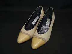 ■極上■本物■ GIVENCHY ジバンシィ パイソン×レザー ヒール パンプス 表記サイズ36 (約23.0cm) 靴 ライトベージュ系 DL3450