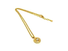 ■極美品■ NINA RICCI ニナリッチ ラインストーン ネックレス ペンダント アクセサリー レディース  ゴールド系×シルバー系 DL3548