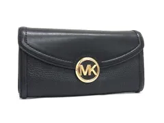 MICHAEL KORS マイケルコース レザー 二つ折り 長財布 ウォレット 札入れ 小銭入れ カード入れ レディース ブラック系 DL4420