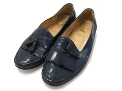 LANVIN ランバン レザー ローファー スリッポン サイズ 約23cm 靴 シューズ ネイビー系 DL4653のサムネイル