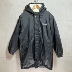 FIRST DOWN ファーストダウン 裏ボア ベンチコート ロング ナイロン ジャケット アウター S ブラック 黒 スポーツ サッカー ウェア メンズ SG396-6