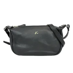 【美品】Kitamura2 キタムラ レザー ショルダーバッグ シルバー金具 ブラック 黒色 シボ革 本革 メンズ レディース ユニセックス