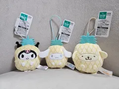 フルーツ服 パイナップル クロミ シナモロール ポムポムプリン マスコット ぬいぐるみ キーホルダー 3種