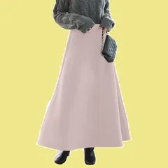 フレアスカート レディース 裏起毛 スウェット スカート 冬 部屋着 [神戸レタス] 防寒対策 ロングスカート [M4160]